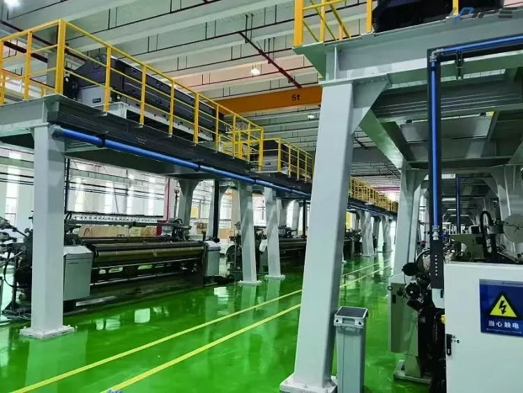 La reubicación de una fábrica textil adopta un sistema de tuberías de aire comprimido de aluminio.