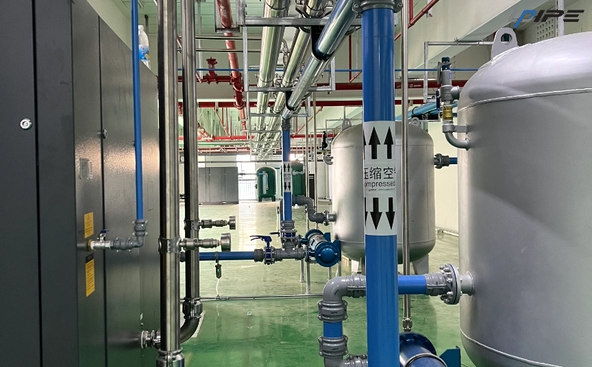 Tubo de aire de aluminio azul para redes de aire comprimido sin fugas